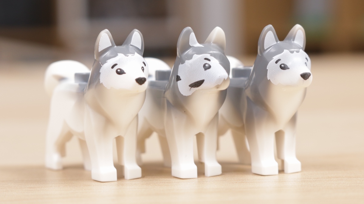 WIN rare misprinted LEGO Husky dog piece
