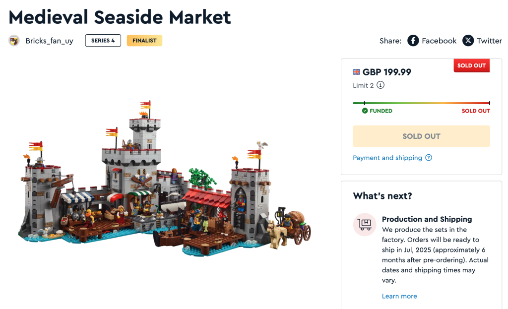 BrickLink Designer Program Series 4 Medieval Seaside Market sold out 1024x623