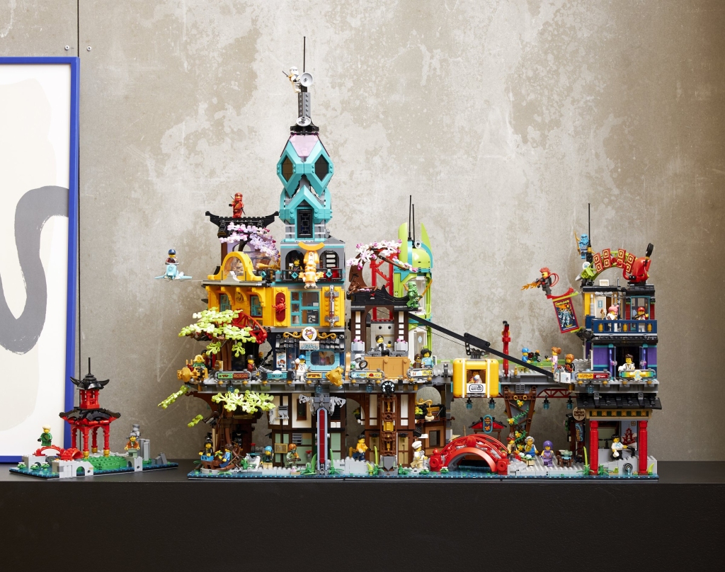 LEGO NINJAGO 71741 NINJAGO City Gardens 71799 NINJAGO City Markets 1024x808