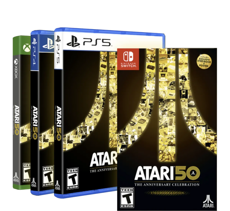 Atari 50 The Anniversary Celebration game boxes