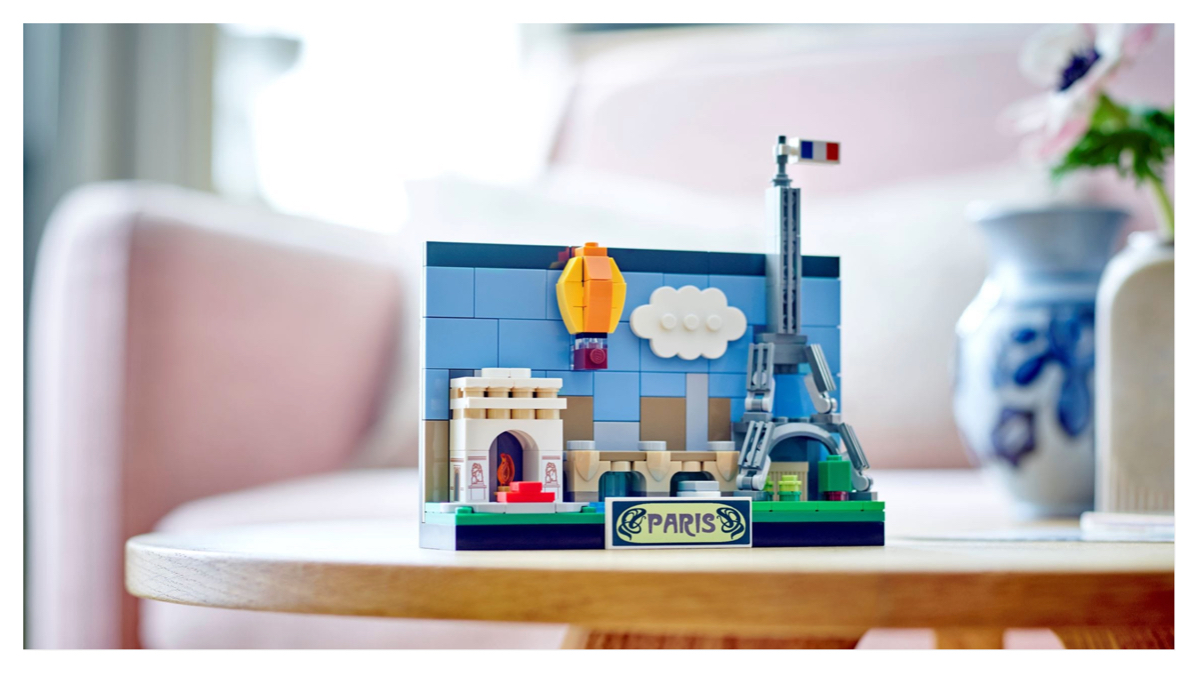 LEGO Paris postcard appears on LEGO.com, with London on the way