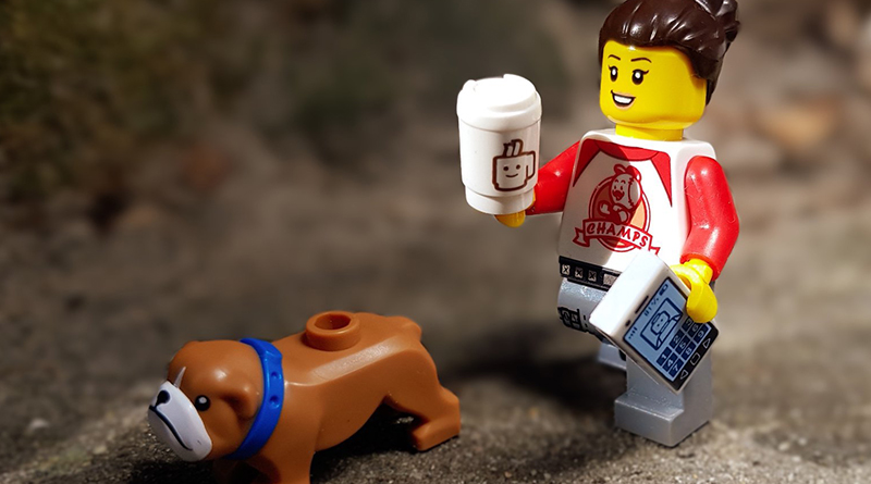 Brick Pic of the Day: Walking the dog