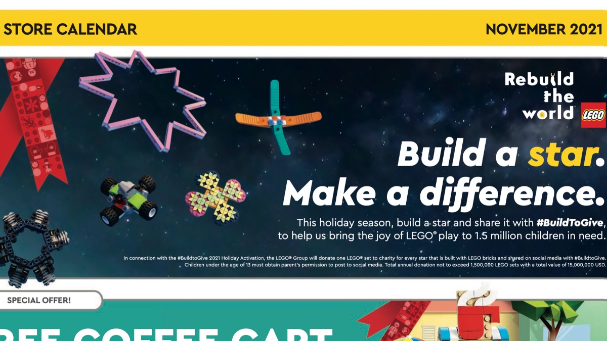 LEGO Store calendar reveals new sets, gifts and deals for November 2021