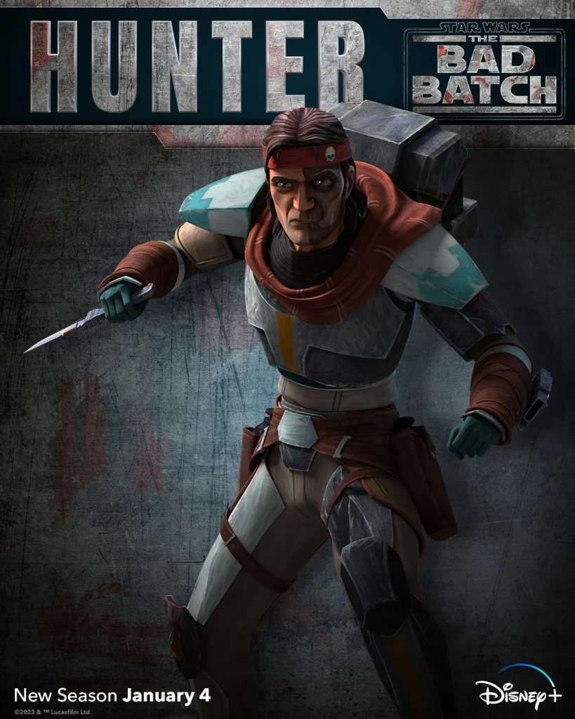 The Bad Batch Hunter character poster 819x1024