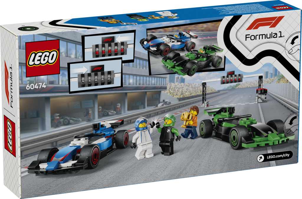 LEGO City 60474 F1 Grid with VCARB Sauber Race Cars box back 1024x677
