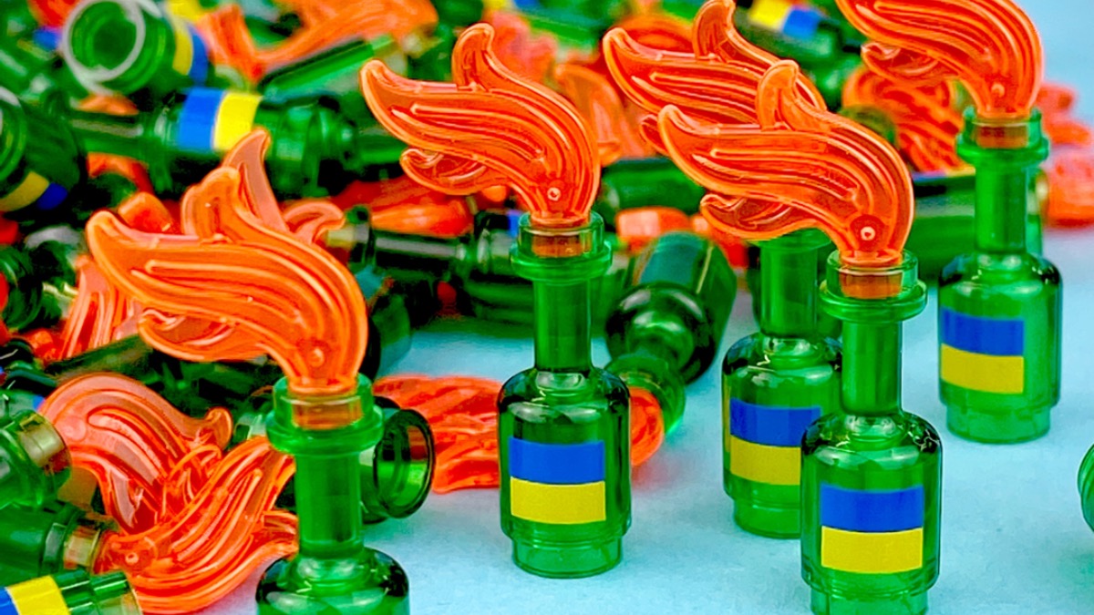 LEGO retailer raises $16K for Ukraine selling tiny Molotov cocktails