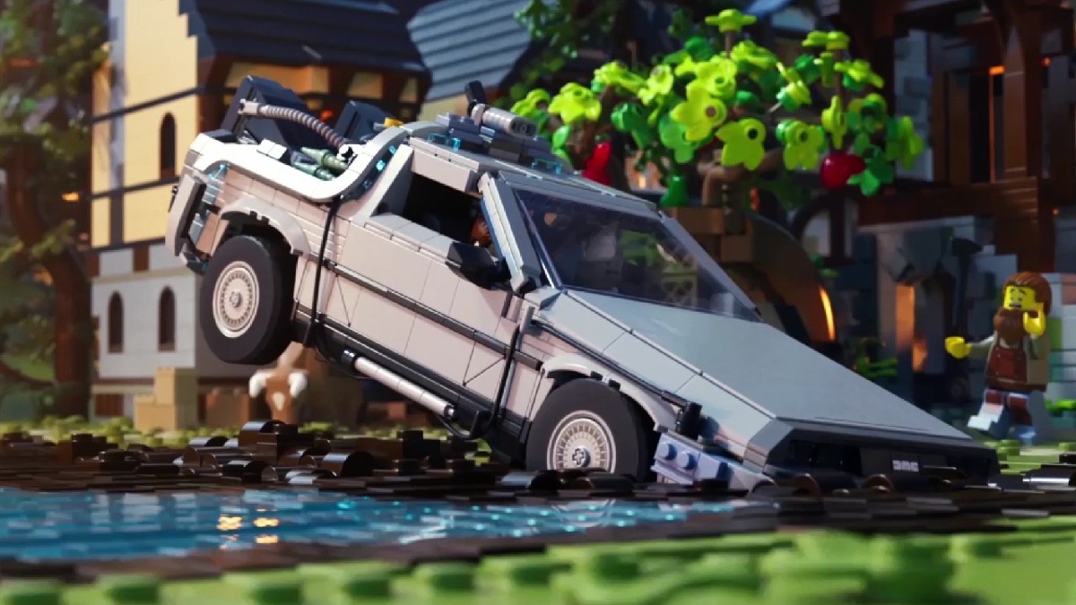 LEGO Back to the Future short takes the time machine to Jurassic Park