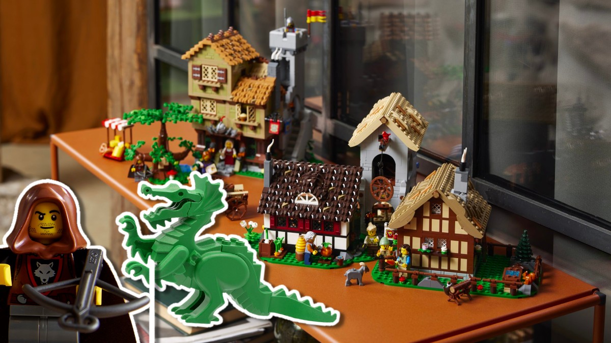 Five LEGO Castle references hidden around 10332 Medieval Town Square