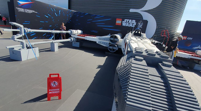 Full size LEGO Star Wars X-wing Starfighter unveiled at the Paris Air Show