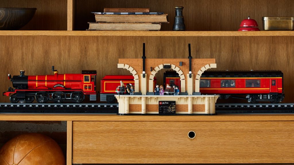LEGO Harry Potter 76405 Hogwarts Express Collectors Edition lifestyle full shelf featured 1024x576