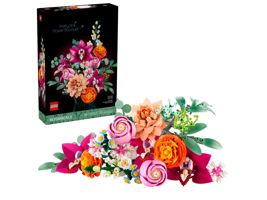 LEGO Botanicals 10342 Pretty Pink Flower Bouquet 1 1024x768
