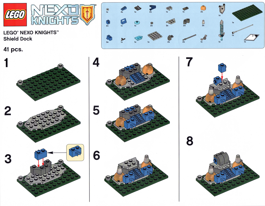 LEGO Nexo Knights Shield Dock Building Instructions