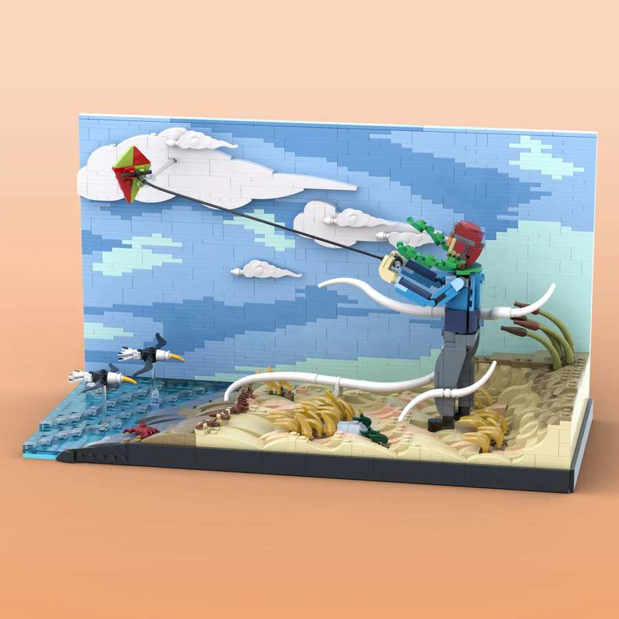 LEGO Ideas A Frame Cabin challenge Windy Beach Kiting