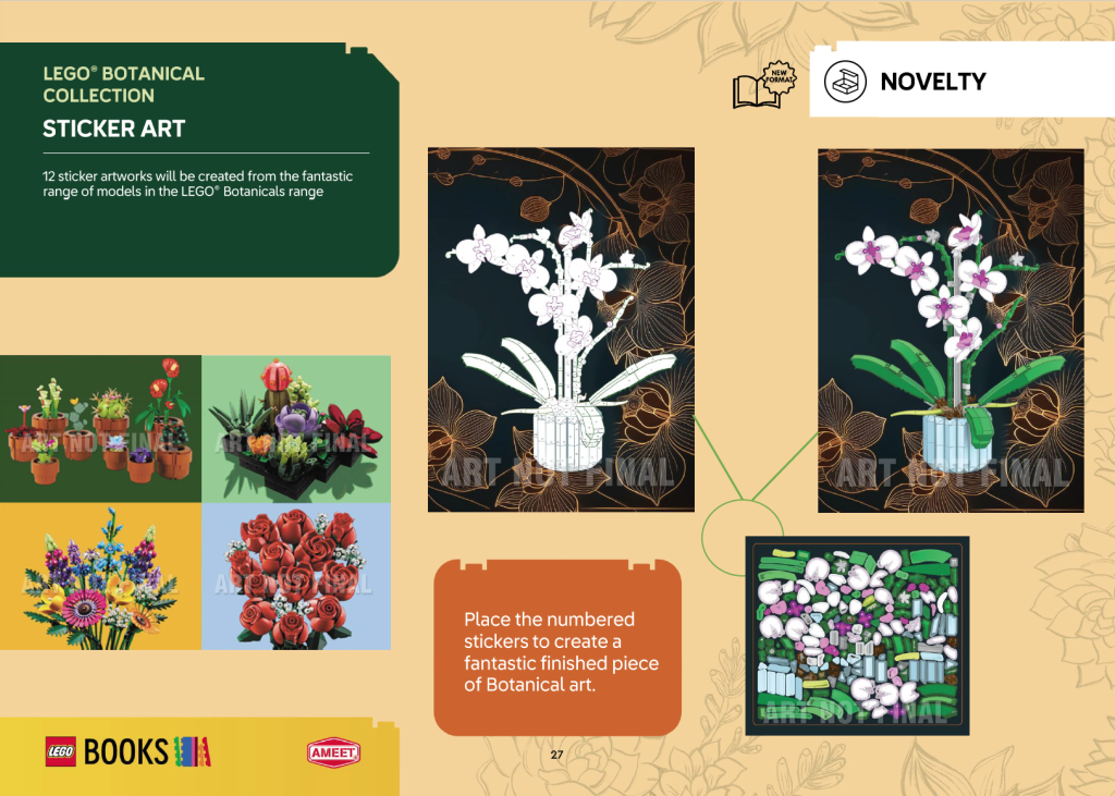LEGO Botanical Collection Sticker Art pages 1024x731